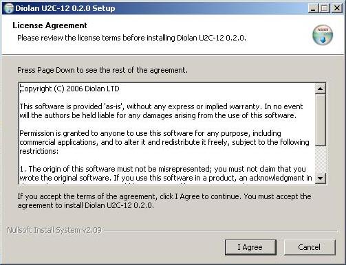 The "License Agreement" window